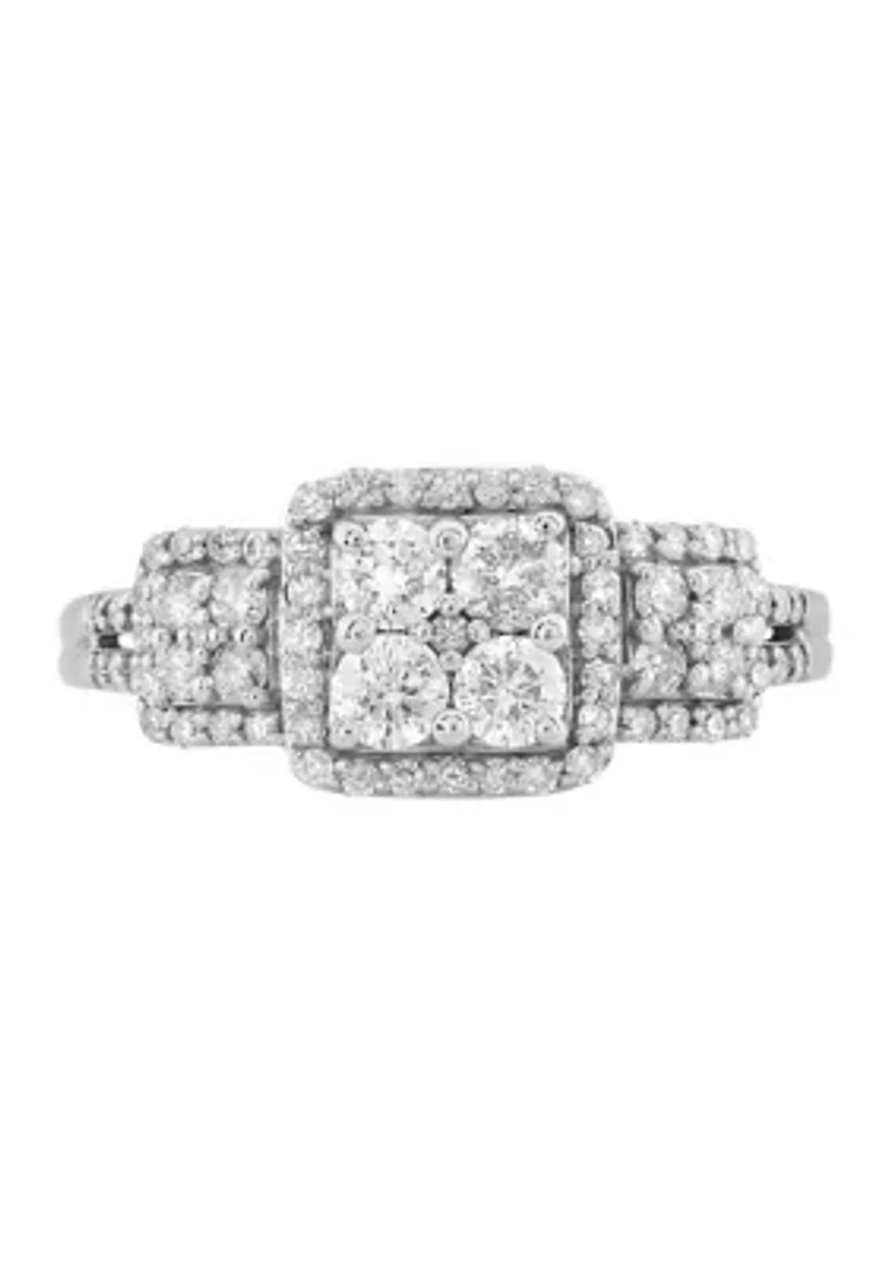 1.02 ct. t.w. Diamond Ring in 10K White Gold