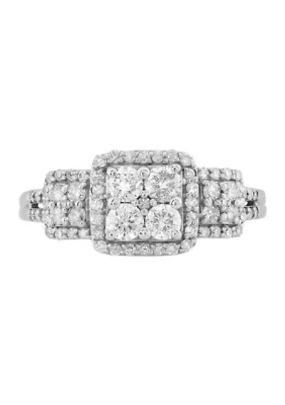 1.02 ct. t.w. Diamond Ring in 10K White Gold