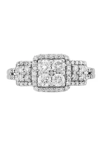 1.02 ct. t.w. Diamond Ring in 10K White Gold