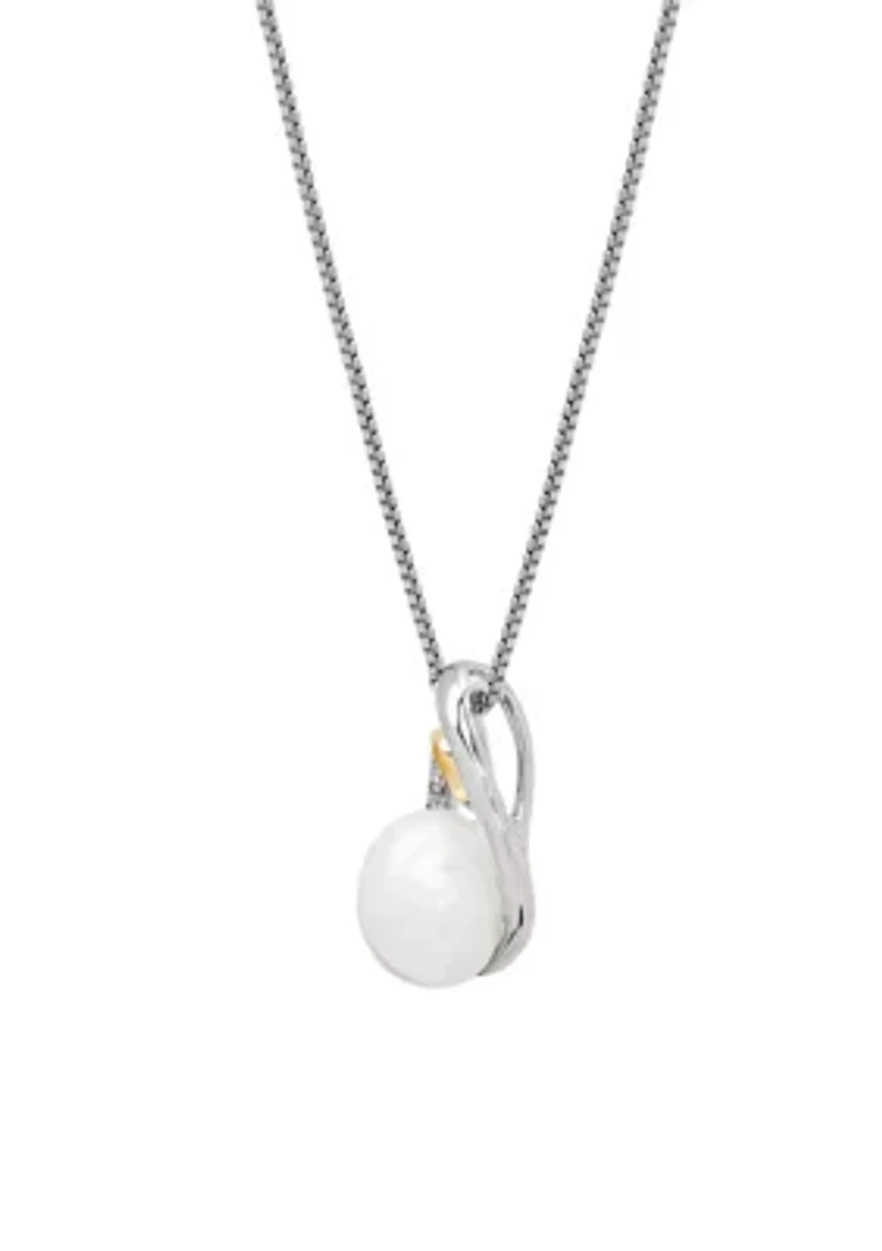 Sterling Silver 14K Yellow Gold Pendant Necklace