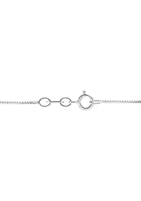 Lab Created Created Opal and Created White Sapphire Heart Pendant with 18" Box Chain Sterling Silver and 10K Yellow Gold