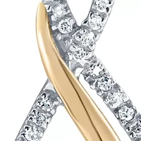 0.25 ct. t.w. Diamond Figure 8 Earrings in Sterling Silver & 10K Yellow Gold