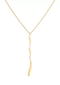 Drop Twisted Necklace in 14K Yellow Gold