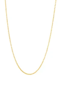 1.25 Millimeter Tist Criss Cross Chain in 14K Yellow Gold