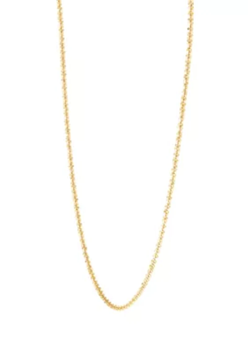 1.25 Millimeter Tist Criss Cross Chain in 14K Yellow Gold