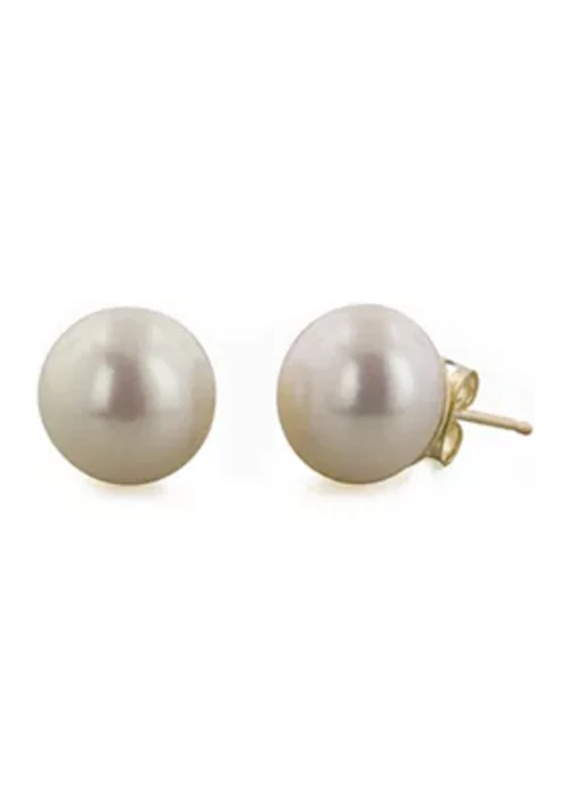 2 ct. t.w. Freshwater Pearl Earrings in 14K Yellow Gold
