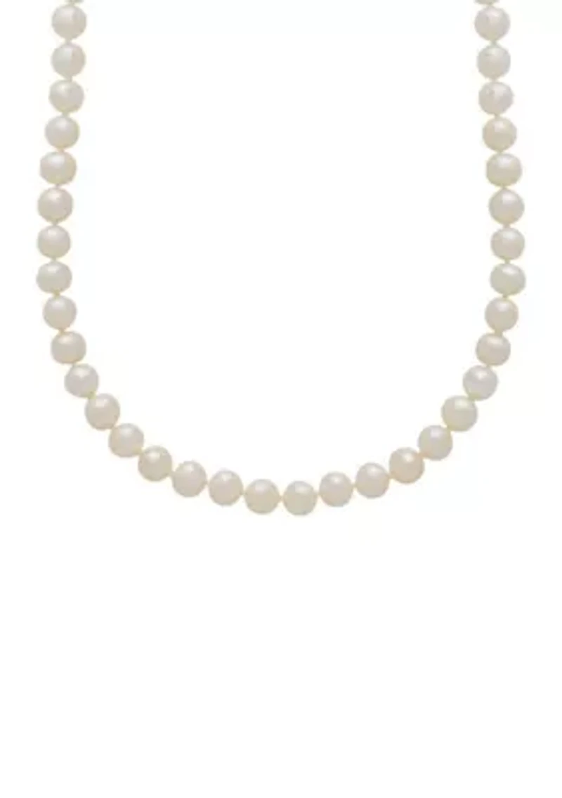 14K Yellow Gold Freshwater Pearl Strand Necklace