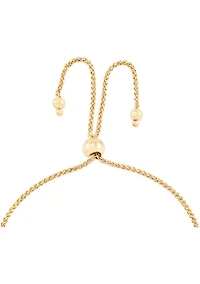 Bolo Oval Bead Station Bracelet in 14K Tri Tone Gold