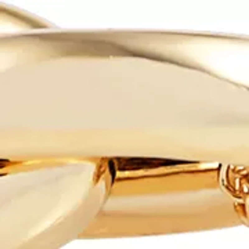Double Oval Bolo Bracelet in 14K Yellow Gold