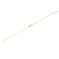 14K Yellow Gold Infinity Beaded Bracelet