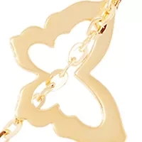 Butterfly with Bead Station Bracelet in 14K Yellow Gold