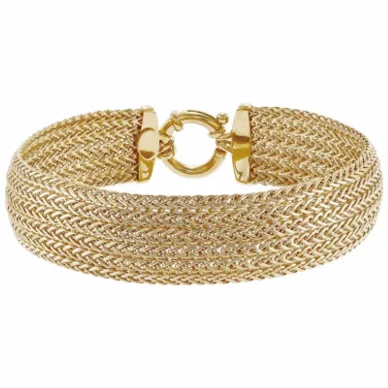 14K Yellow Gold Mesh Bracelet