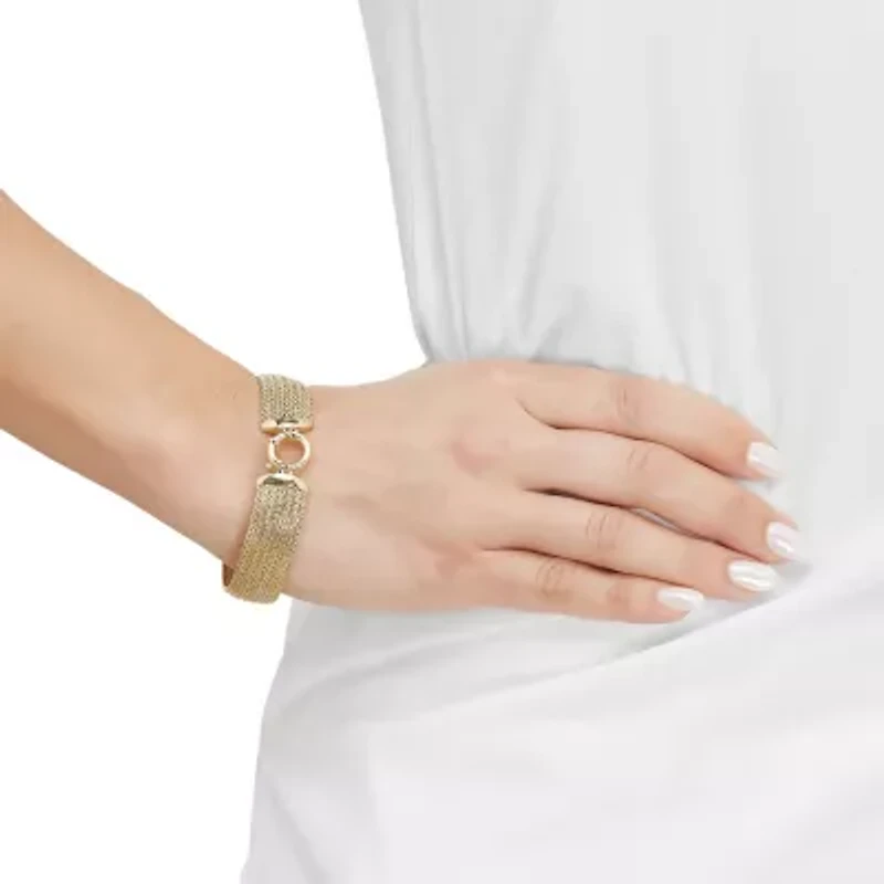 14K Yellow Gold Mesh Bracelet