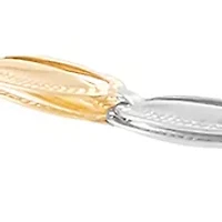 Open Oval Links Bracelet in 14K Yellow and White Gold