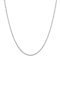 Solid Criss Cross Chain in 14K White Gold