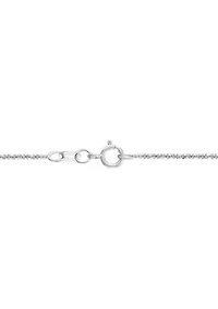 Solid Criss Cross Chain in 14K White Gold