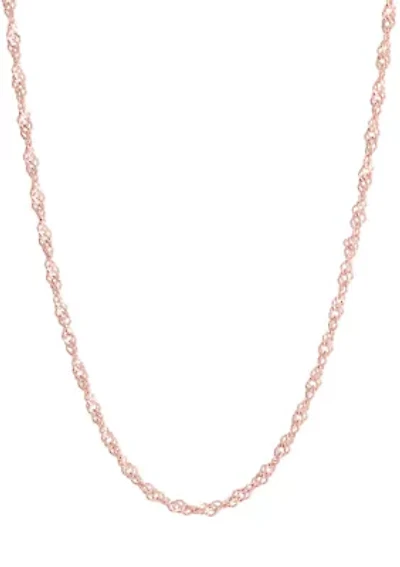 Solid Singapore Chain in 14K Rose Gold