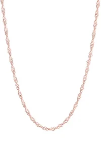 Solid Singapore Chain in 14K Rose Gold