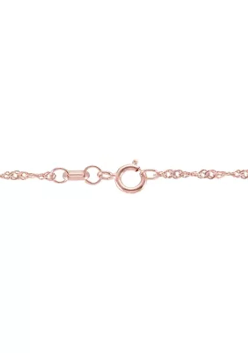 Solid Singapore Chain in 14K Rose Gold