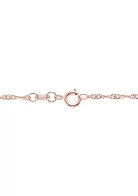 Solid Singapore Chain in 14K Rose Gold