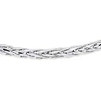 Solid Chain Necklace 14K White Gold