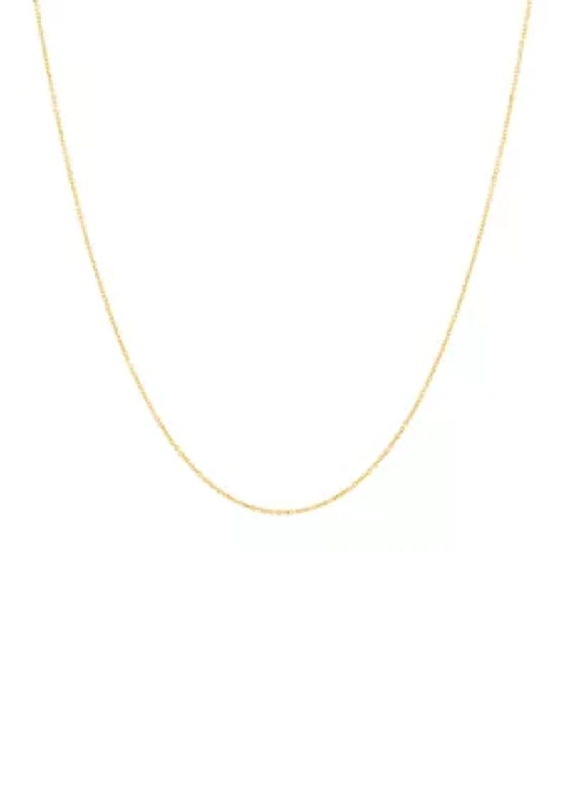 18 Inch Fantasy Chain Necklace in 14K Yellow Gold