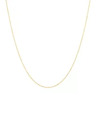 18 Inch Fantasy Chain Necklace in 14K Yellow Gold