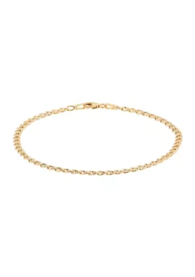 Anchor Chain Bracelet in 14K Yellow Gold