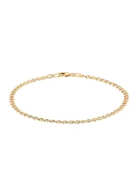 Anchor Chain Bracelet in 14K Yellow Gold