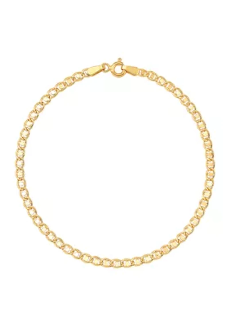 Anchor Chain Bracelet in 14K Yellow Gold