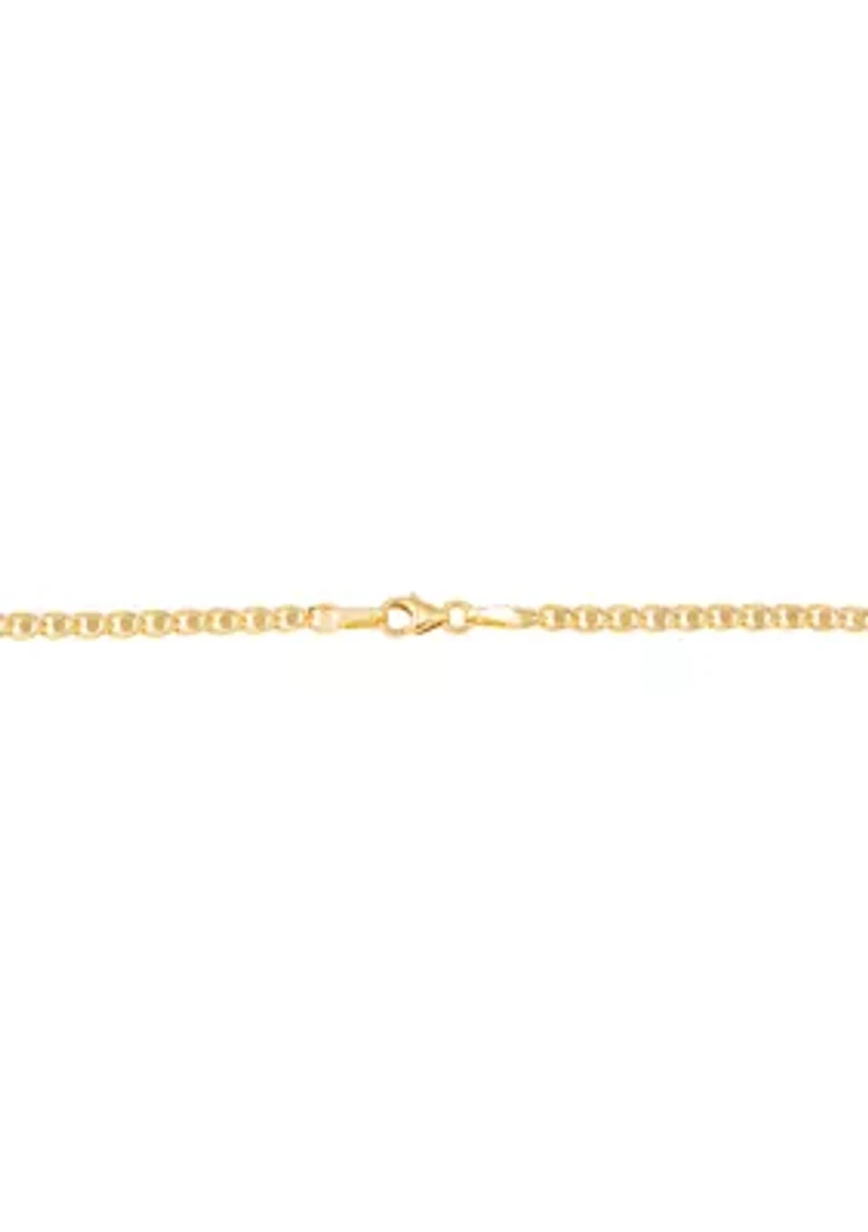 Anchor Chain Bracelet in 14K Yellow Gold