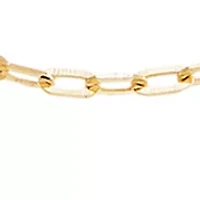 Solid Paperclip Chain in 14K Yellow Gold