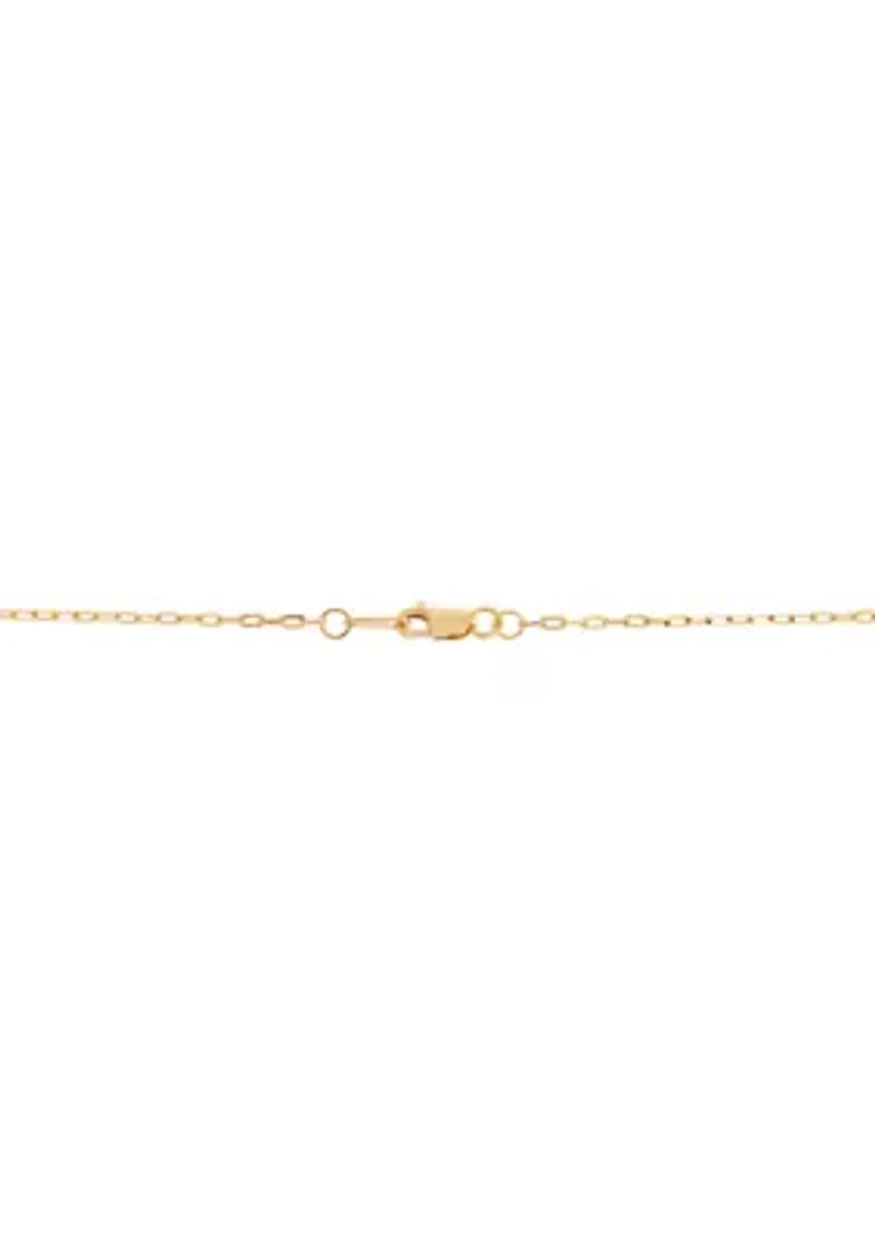 Solid Paperclip Chain in 14K Yellow Gold