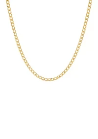 Hollow Miami Curb Chain in 14K Yellow Gold