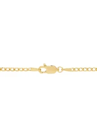 Hollow Miami Curb Chain in 14K Yellow Gold