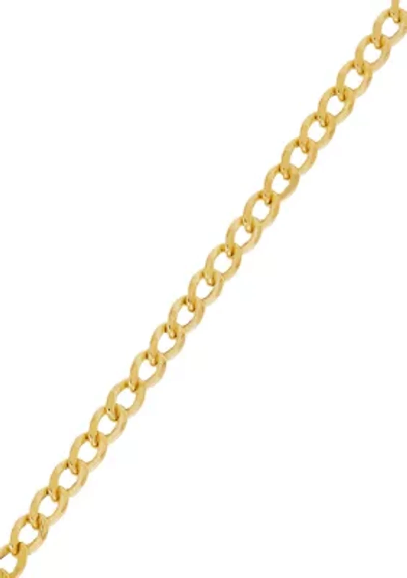 Hollow Miami Curb Chain in 14K Yellow Gold