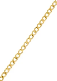 Hollow Miami Curb Chain in 14K Yellow Gold
