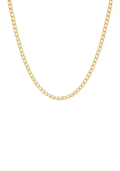 Hollow Miami Curb Chain in 14K Yellow Gold