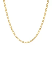 Hollow Miami Curb Chain in 14K Yellow Gold