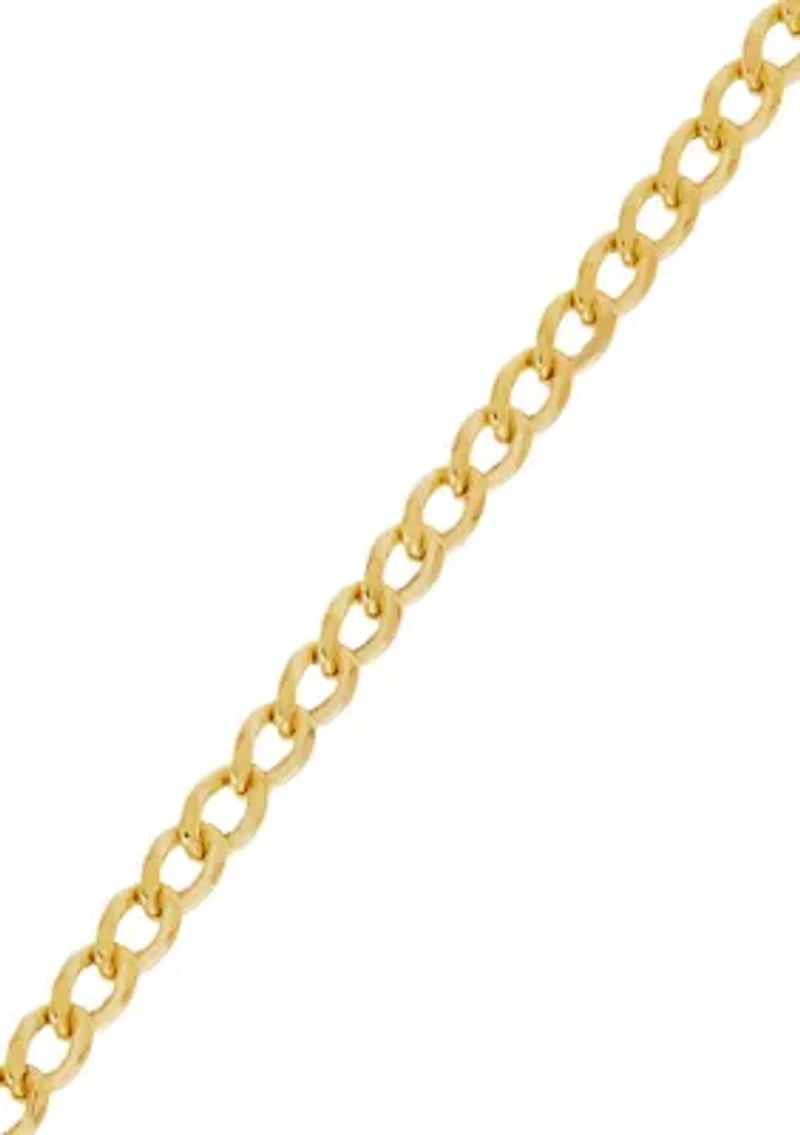 Hollow Miami Curb Chain in 14K Yellow Gold