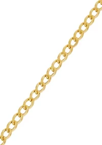 Hollow Miami Curb Chain in 14K Yellow Gold