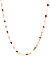 Solid Mirror Valentino Chain in 14K Yellow Gold