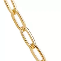 Hollow Paperclip Chain in 14K Yellow Gold