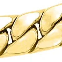 Hollow Flat Cuban Chain Bracelet in 14K Yellow Gold