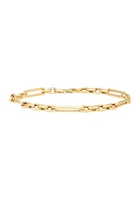 Hollow Link Bracelet in 14K Yellow Gold