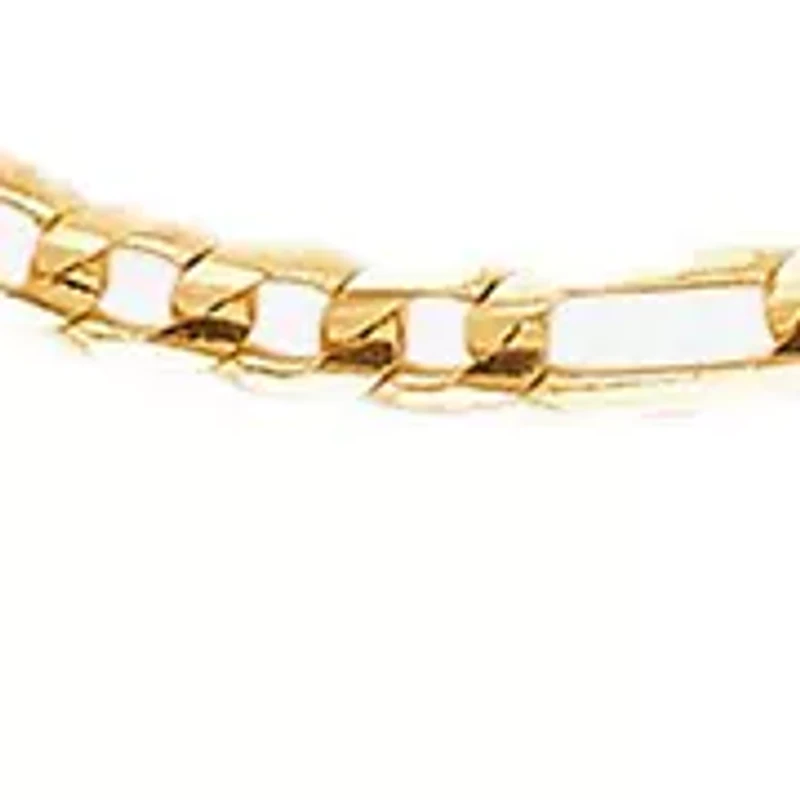 Solid Figaro Chain in 14K Yellow Gold