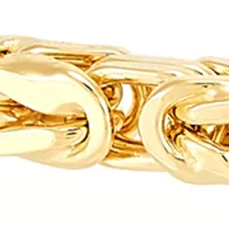 Hollow Byzantine Chain Bracelet in 14K Yellow Gold