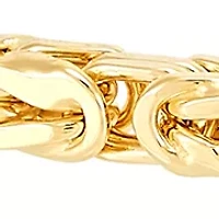 Hollow Byzantine Chain Bracelet in 14K Yellow Gold