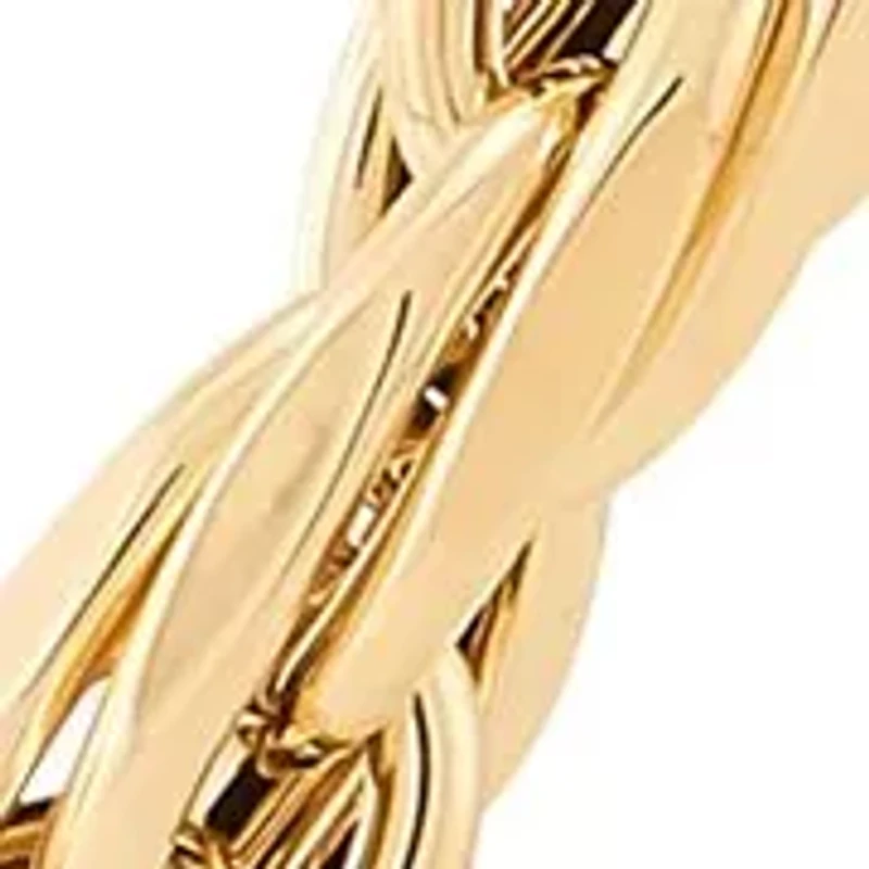 Hollow Intertwined Links Chain Necklace in 14K Yellow Gold