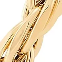 Hollow Intertwined Links Chain Necklace in 14K Yellow Gold